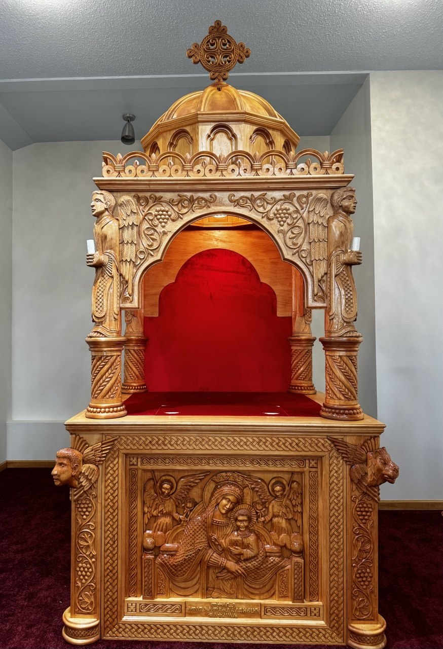 Altar Shrine with Golden Dome Top