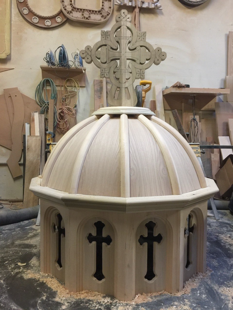 Church Dome with Ethiopian Cross Work in Progress