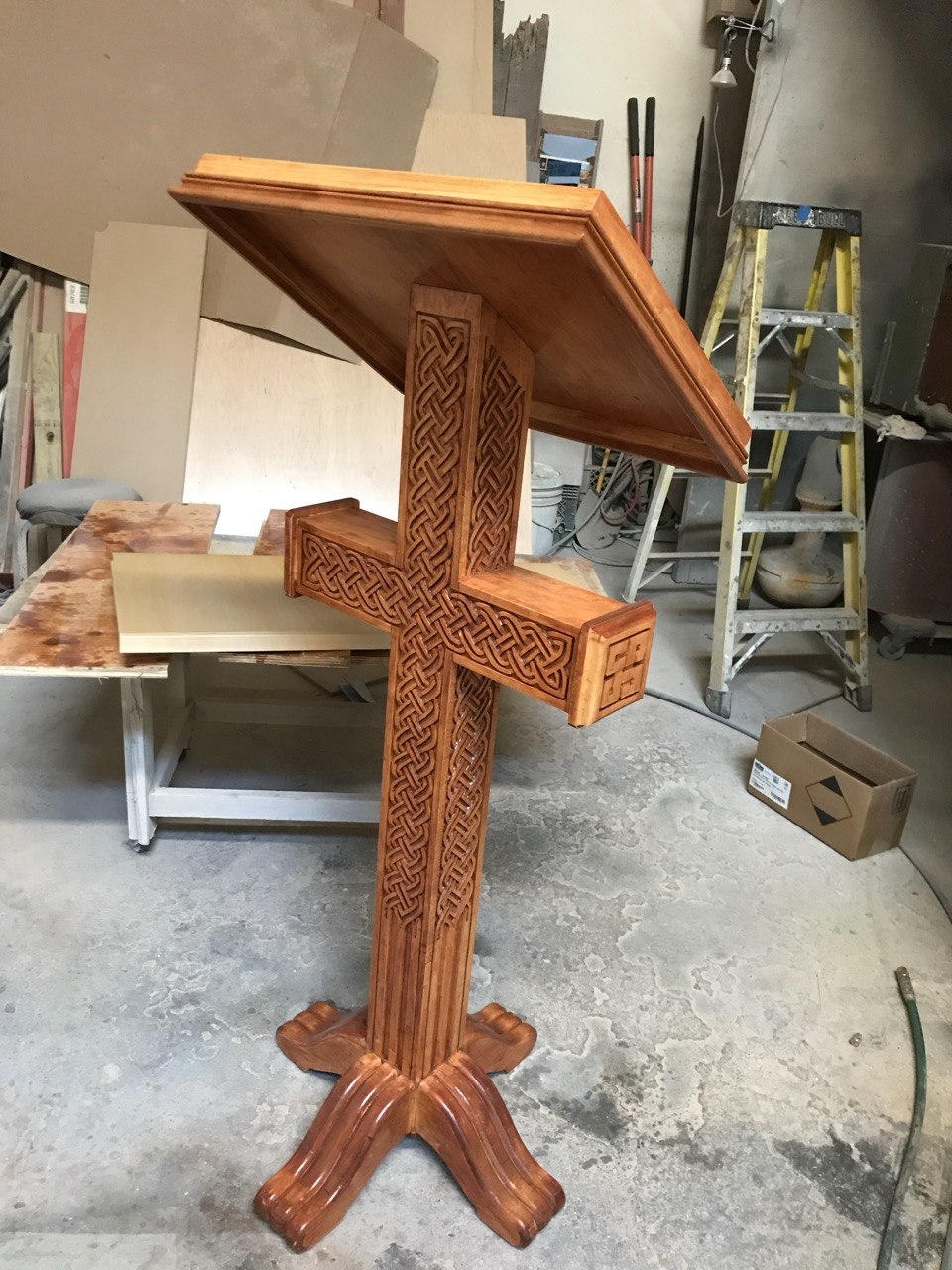Ethiopian Orthodox Lectern Cross Carving