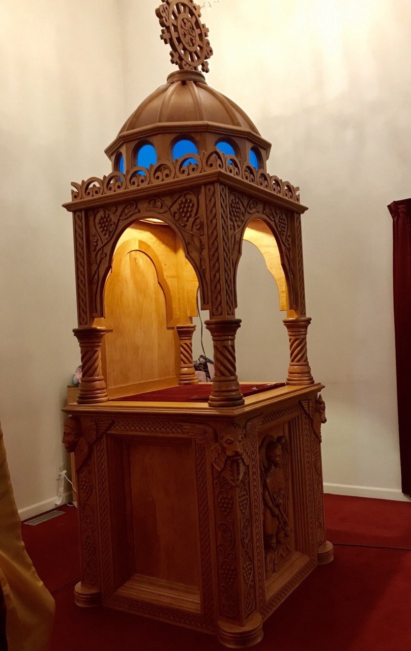 Altar Shrine with Blue Dome Windows